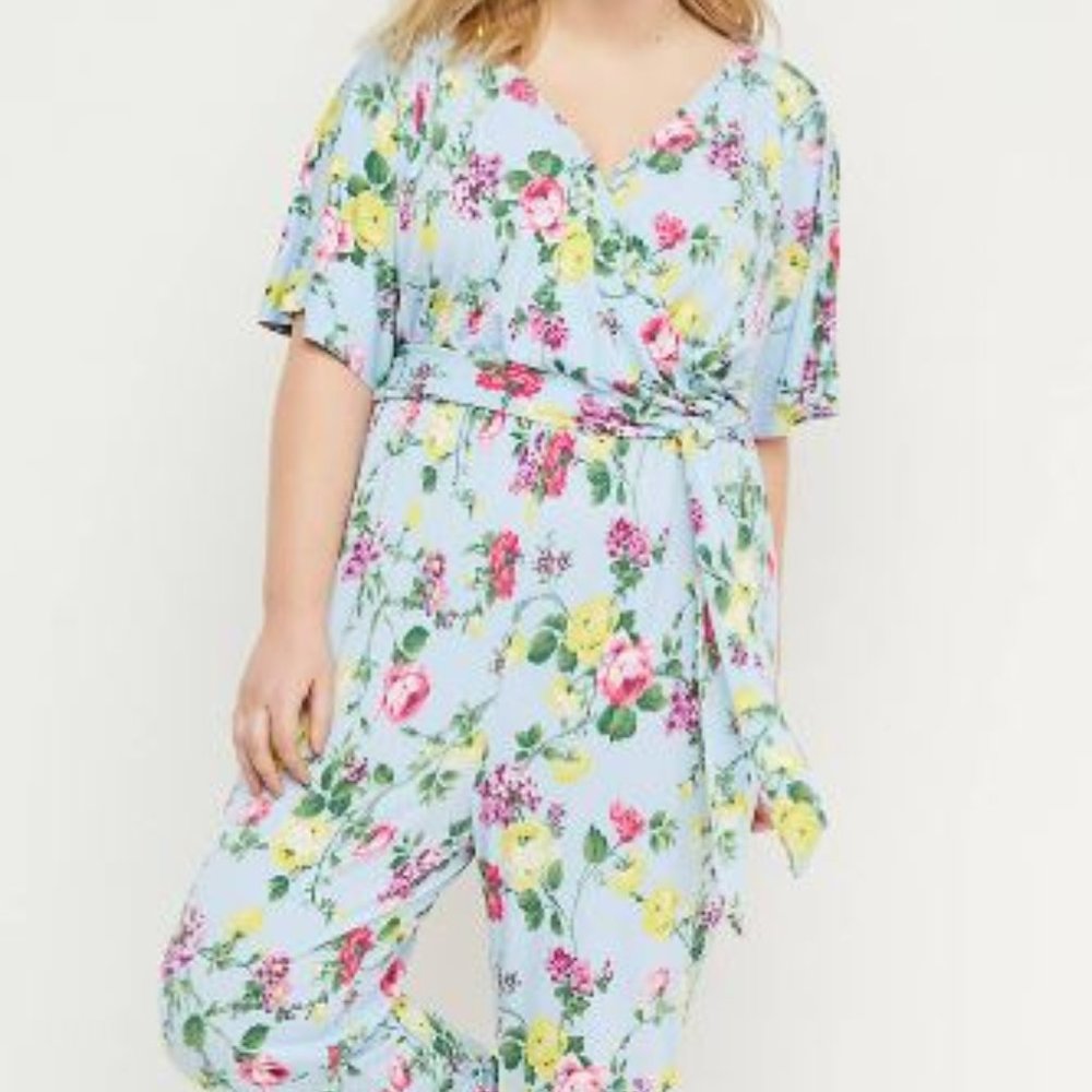 LANE BRYANT JUMPSUIT NWT 26/28 PERFECT FOR SPRING - Picture 1 of 8